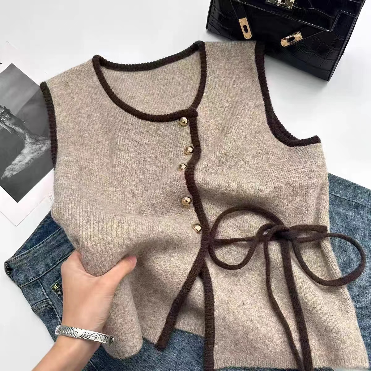 Z.X 新中式设计款毛马甲 MJ01