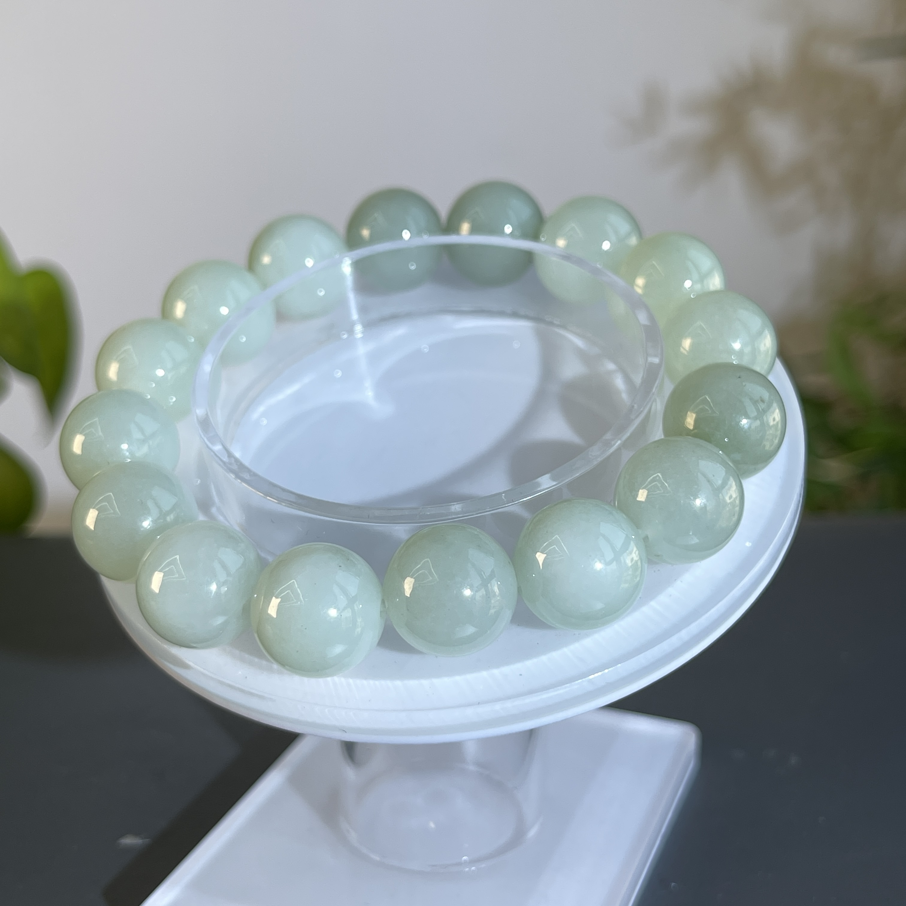 JXB13-220 天然缅甸翡翠A货 翡翠手串