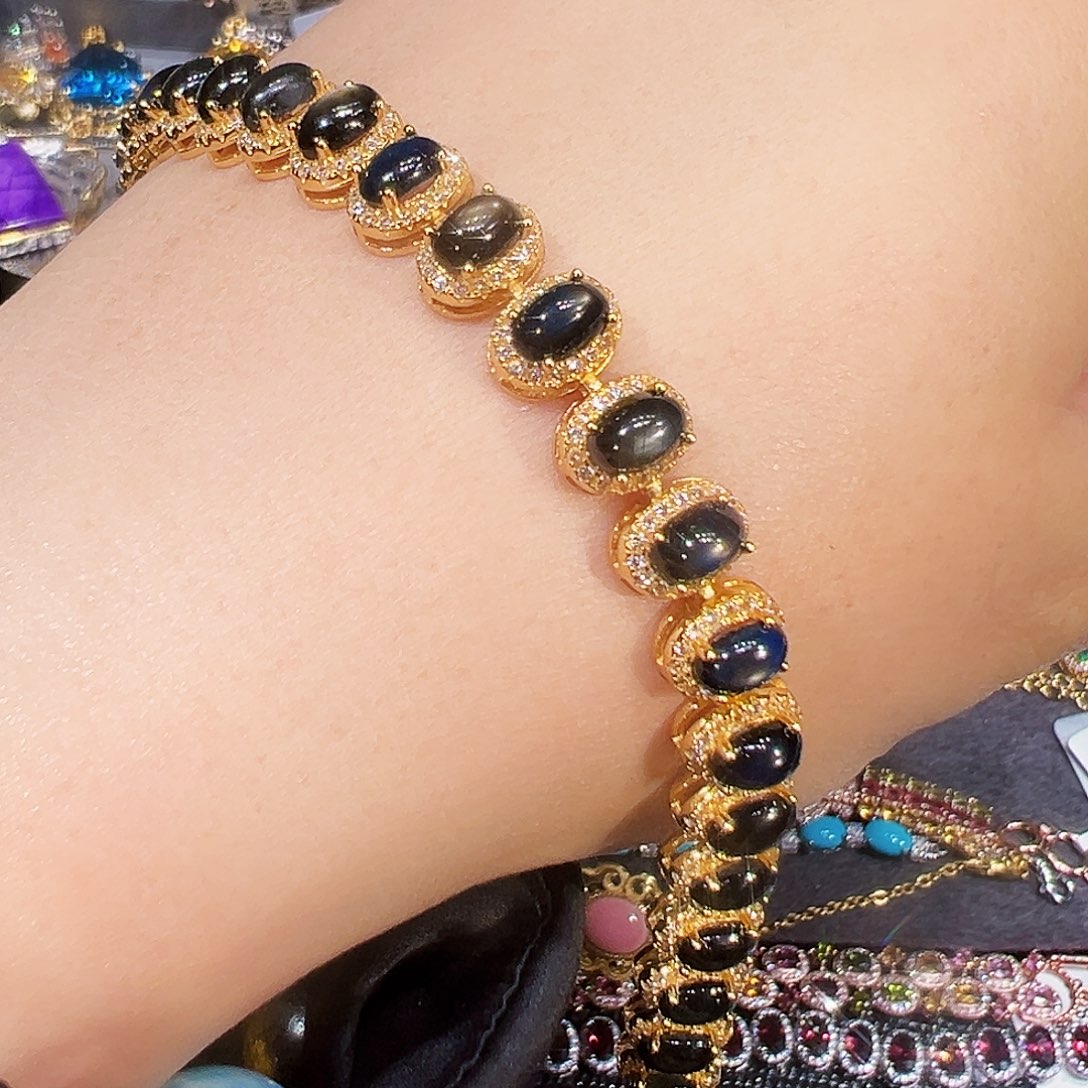 银S925镶嵌珠宝奇石蓝宝石