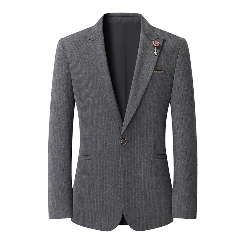 男士时尚韩版潮流修身高级灰商务休闲西服英伦大码男装立体剪裁DS