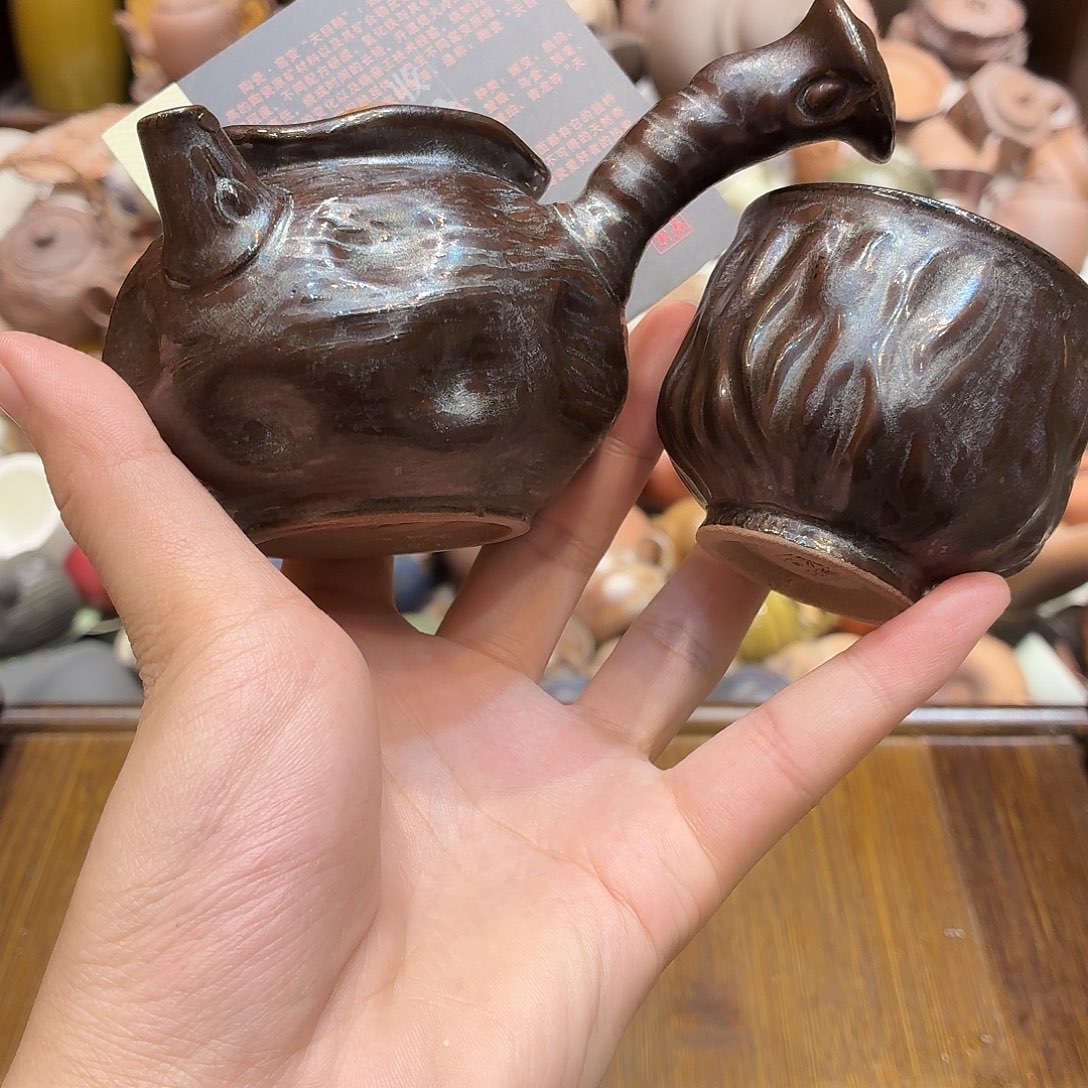 柴烧老岩泥茶器皿