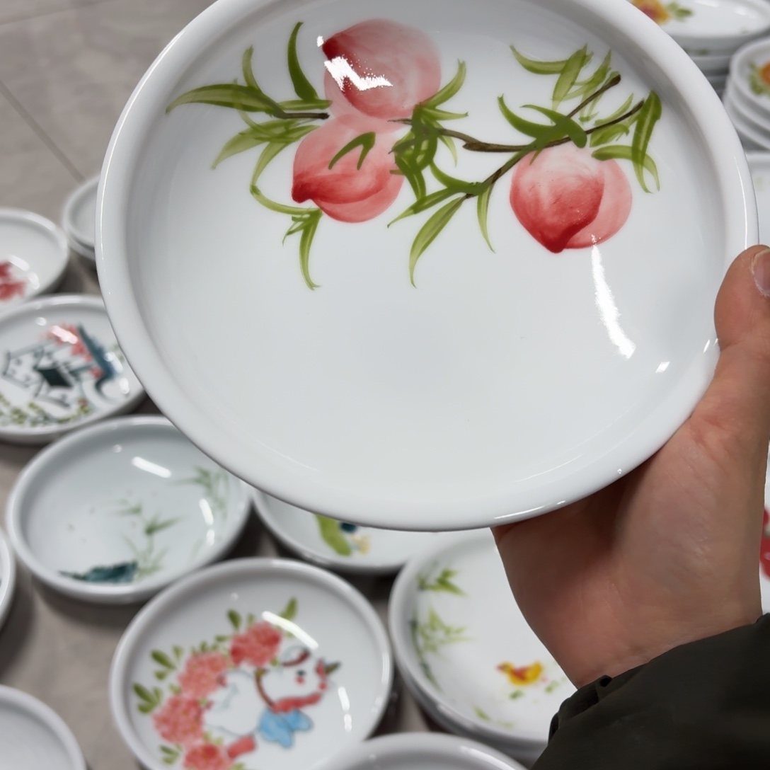 瓷片景德镇高温 小月亮盘
