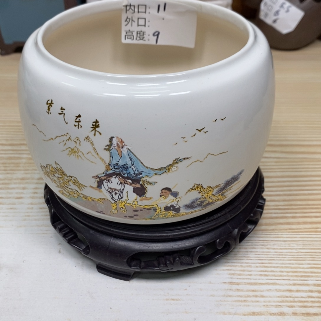 紫砂陶瓷花盆浮力