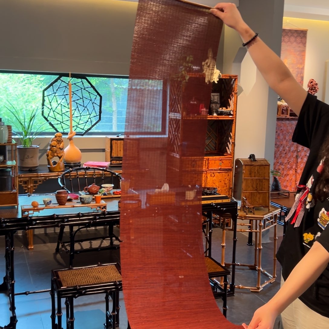 大漆茶帘竹制大漆茶帘竹制