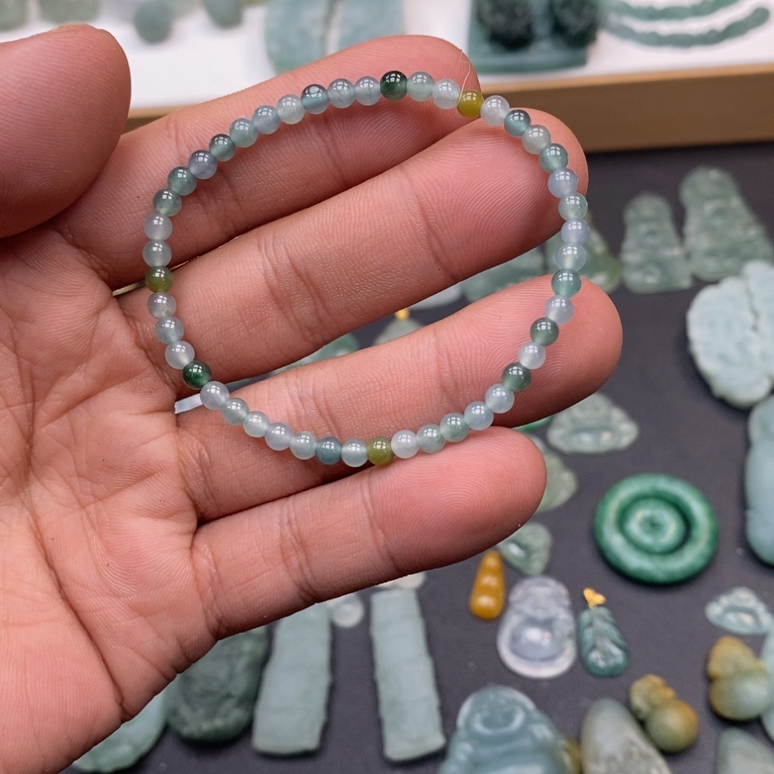 翡翠未镶嵌手链天然a货翡翠13