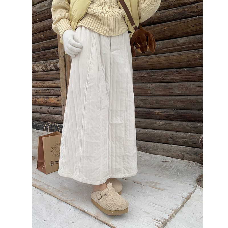 【年末捡漏】乌77文艺风灯芯绒半身裙女冬季高腰显瘦竖压线设计a字