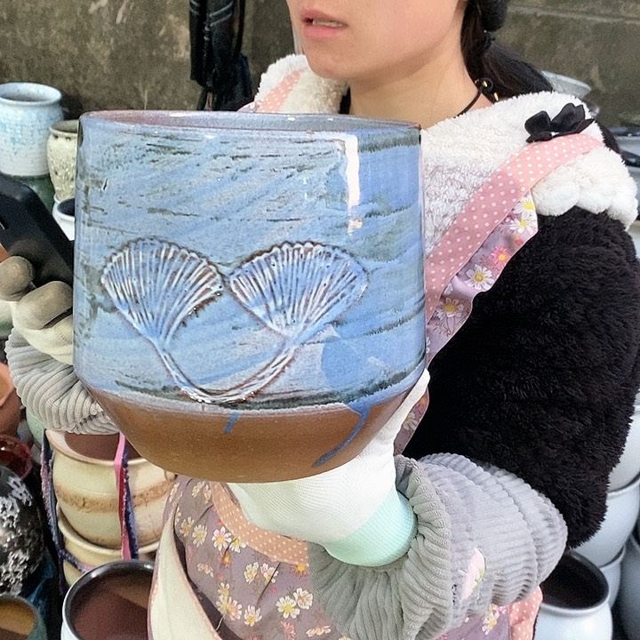 紫砂花盆瑕疵口17高17