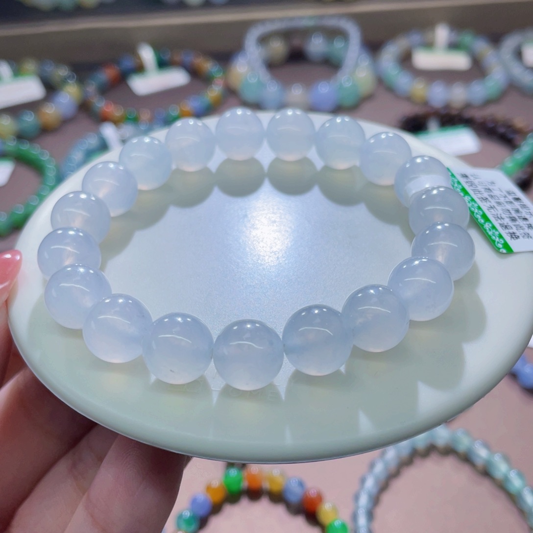 未镶嵌手链翡翠福利特价卡10牛奶白