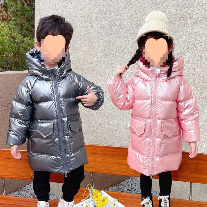 100g以下冬季儿童羽绒服中长款男女童小童中童羽绒服宝宝外穿加厚
