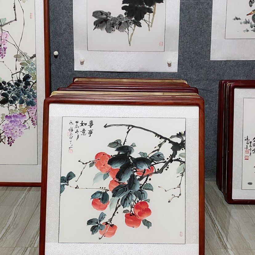 【闪购商品】国画书画作品带框65×65厘米