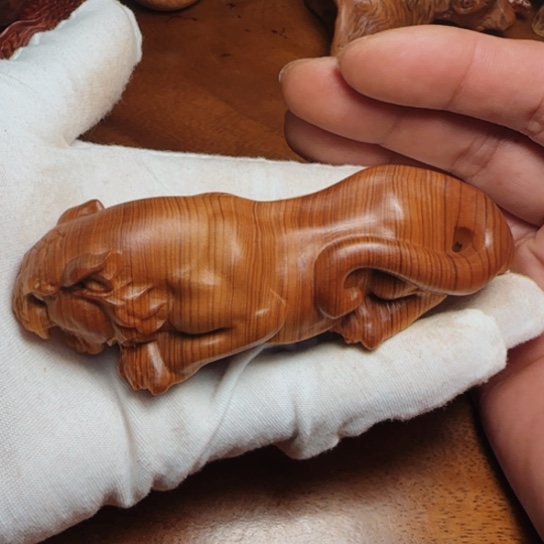 柏木（崖柏）全陈化老料把件