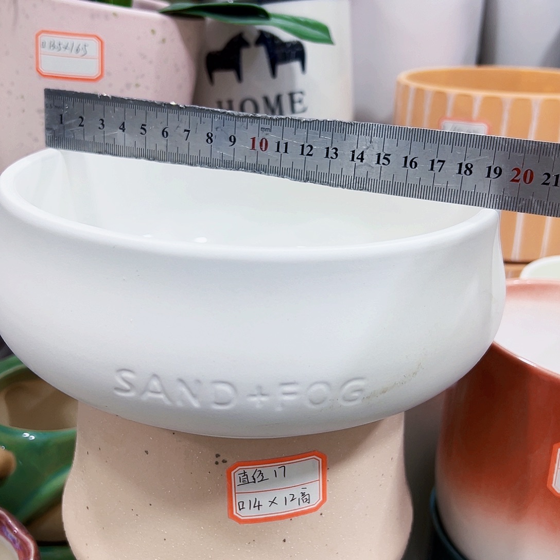 有孔，外贸尾单陶瓷花盆凑单10米包邮