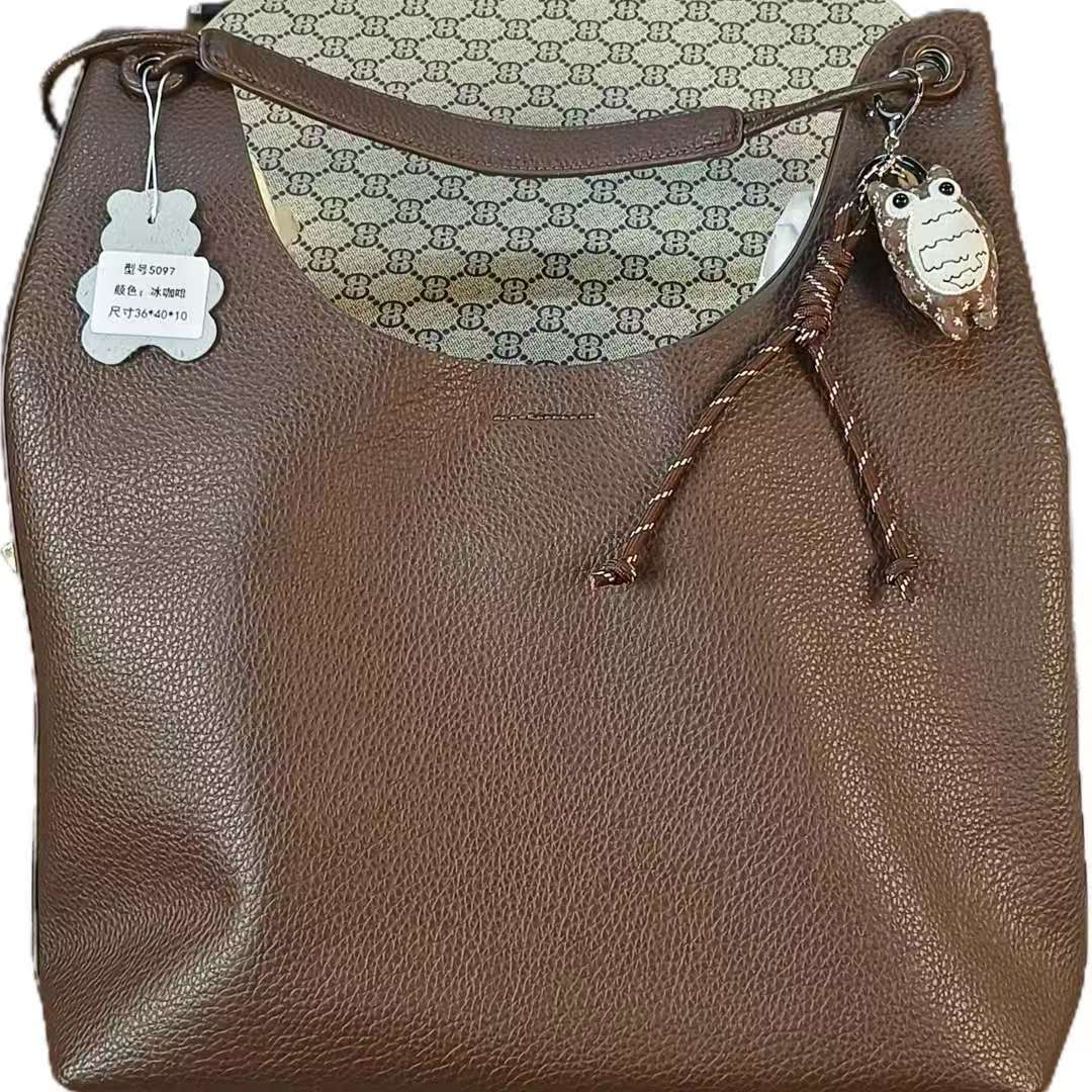 安妮甄选奢品 百搭时尚复古大容量单肩手提包-037