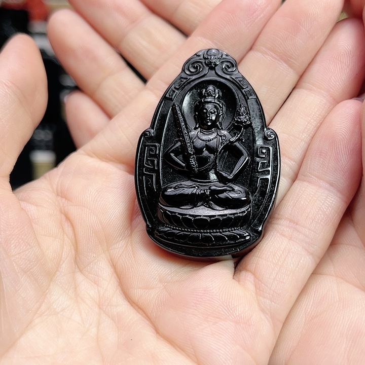 和田玉手链未镶嵌虚空藏菩萨