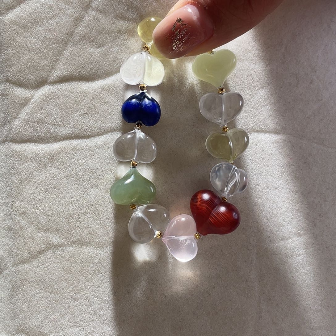 水晶手链18K金镶嵌大气款