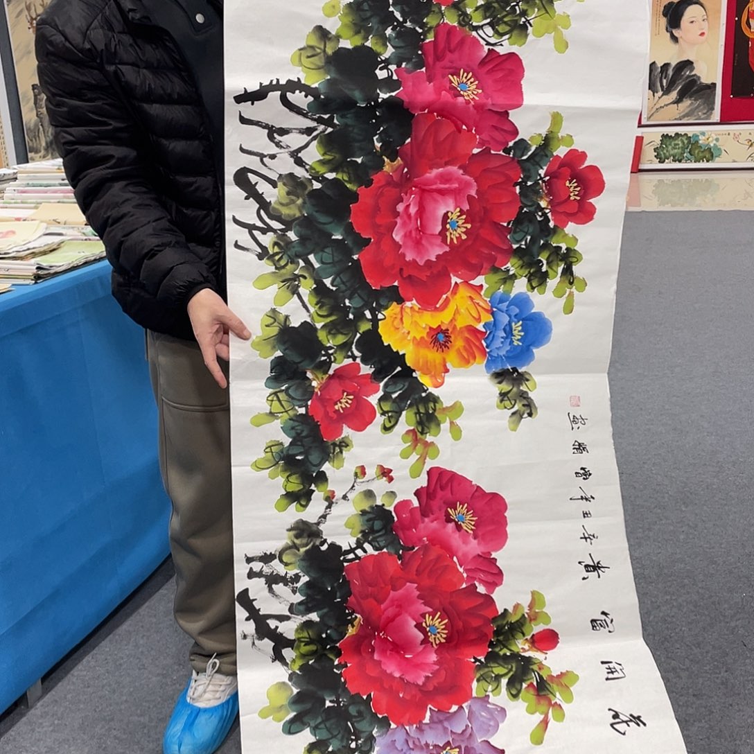 国画今天早上国画作品展示