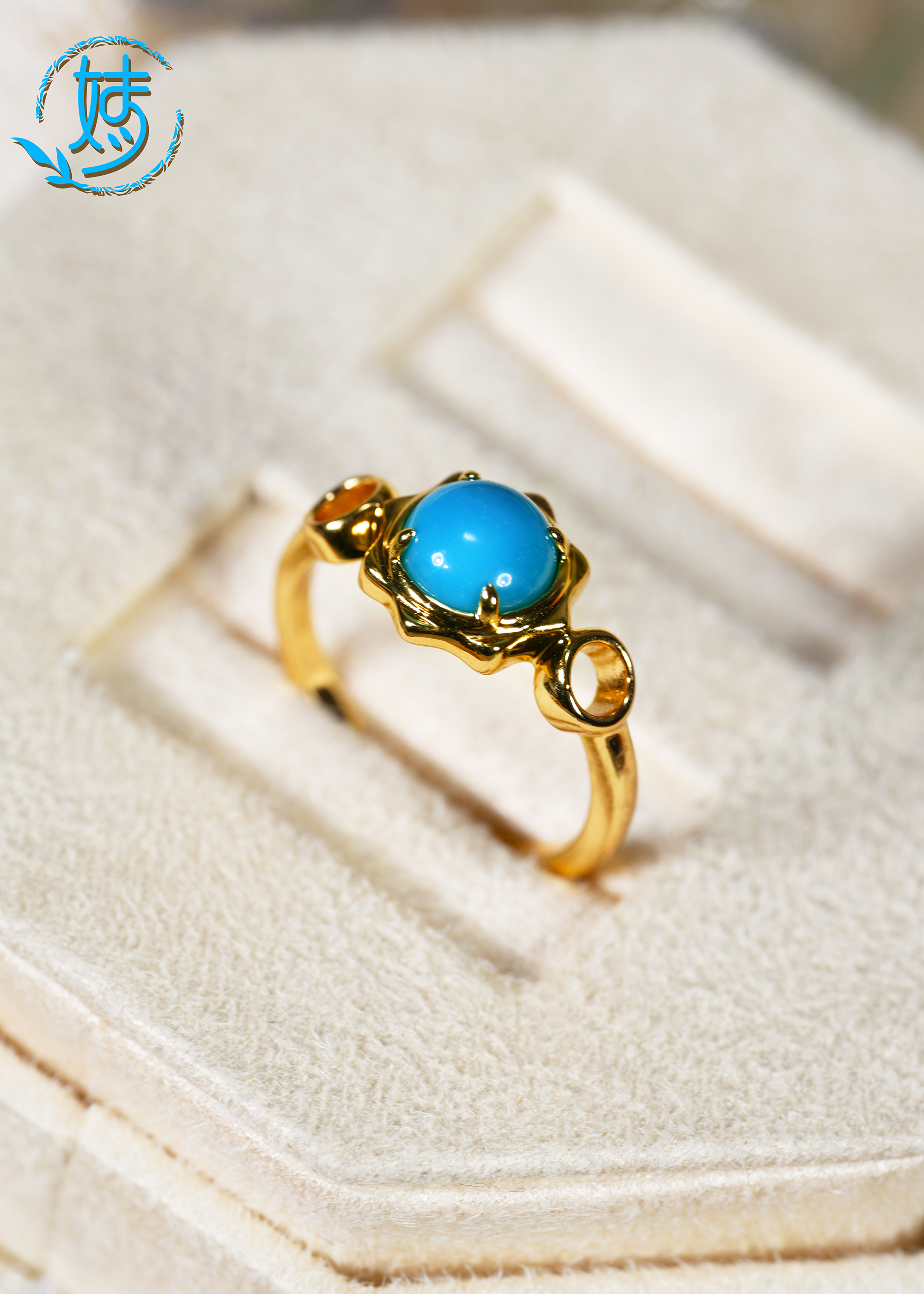 【婧婧精选】精品 · 睡美人绿松戒指  时尚百搭 多样性发其一