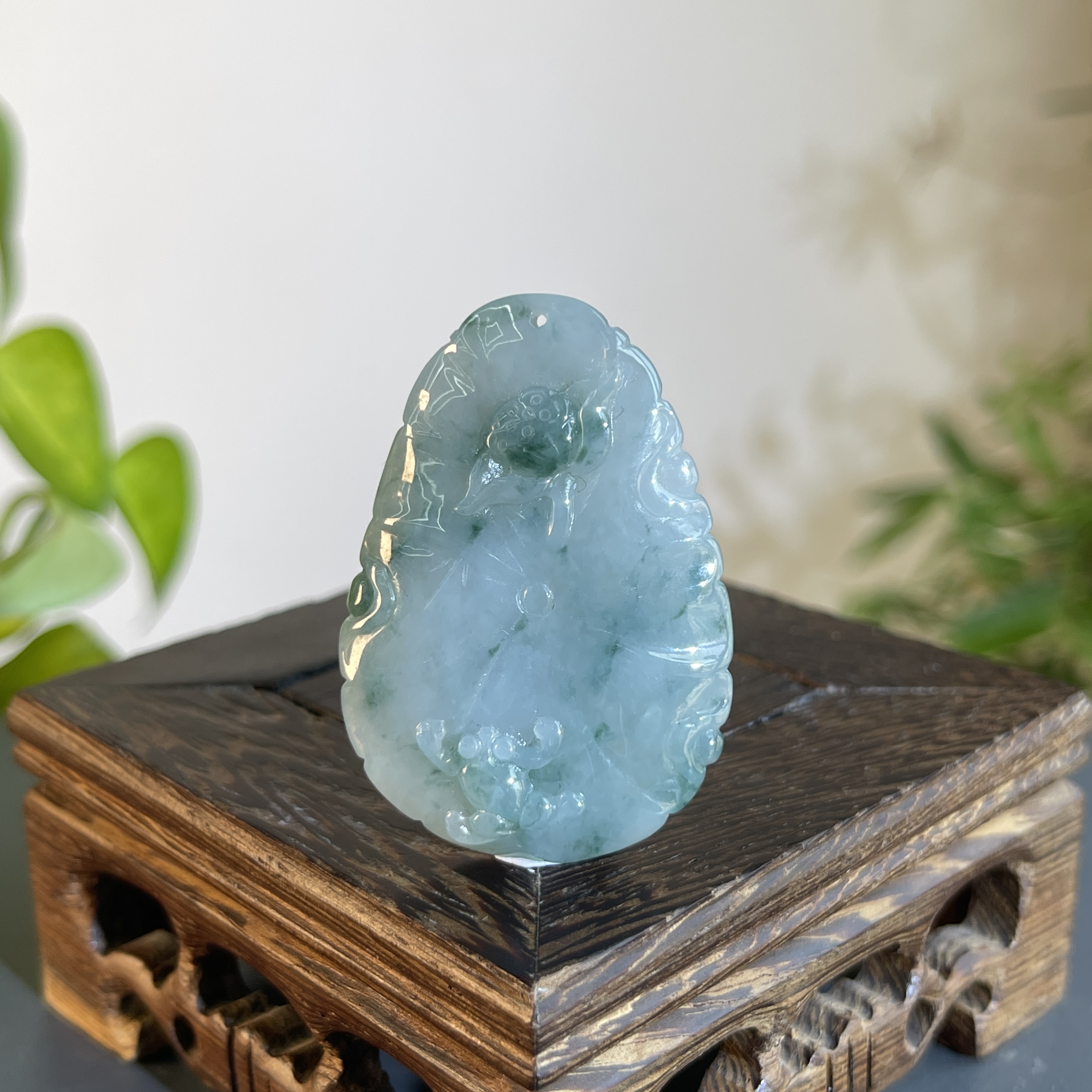 JTA07-55  天然缅甸翡翠A货 呱呱来财