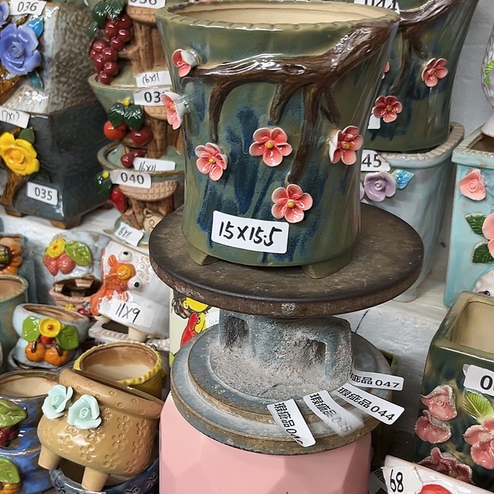 紫砂花盆粗陶材质多肉花盆