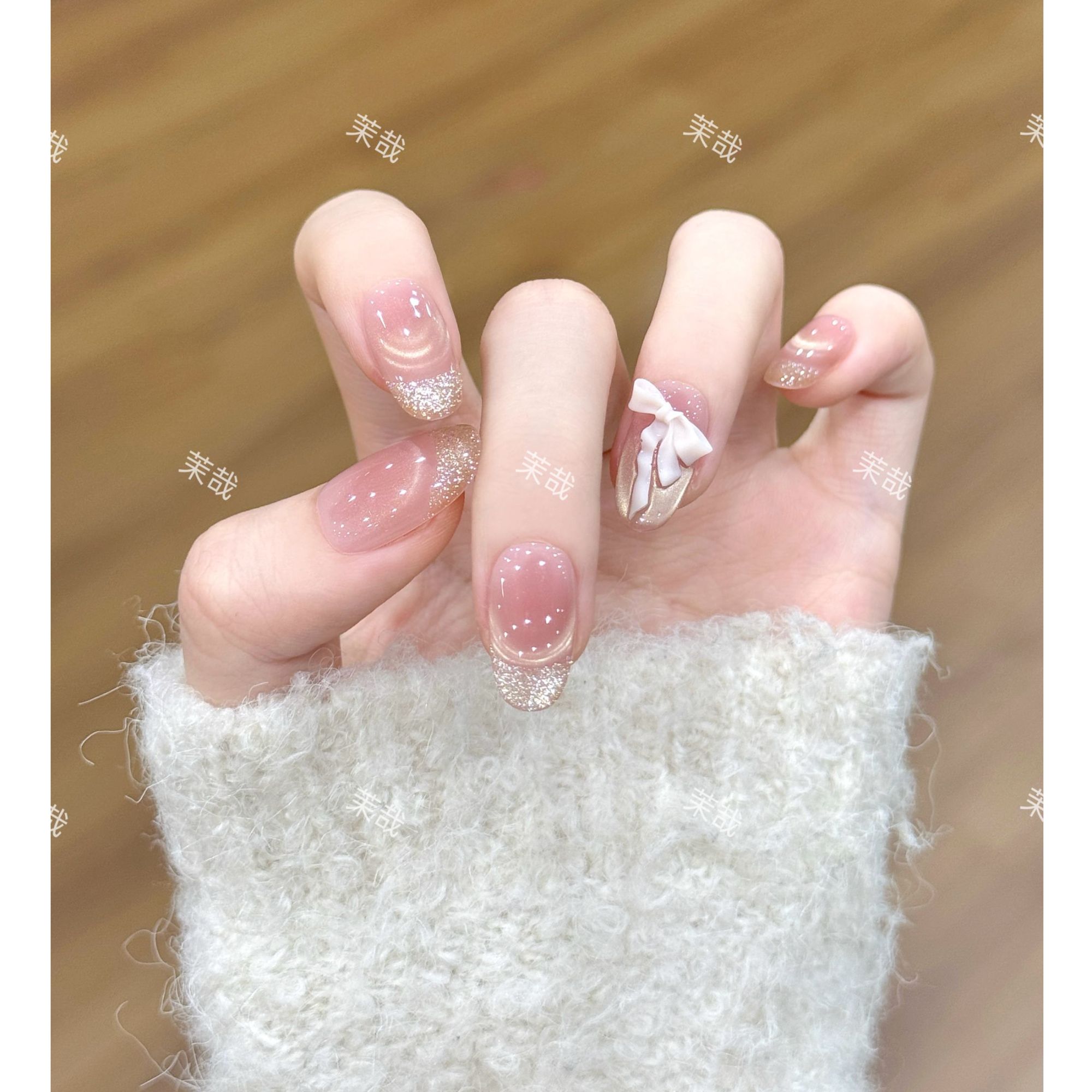 茉哉现货【在逃公主】纯手工定制美甲拆卸穿戴甲A5118