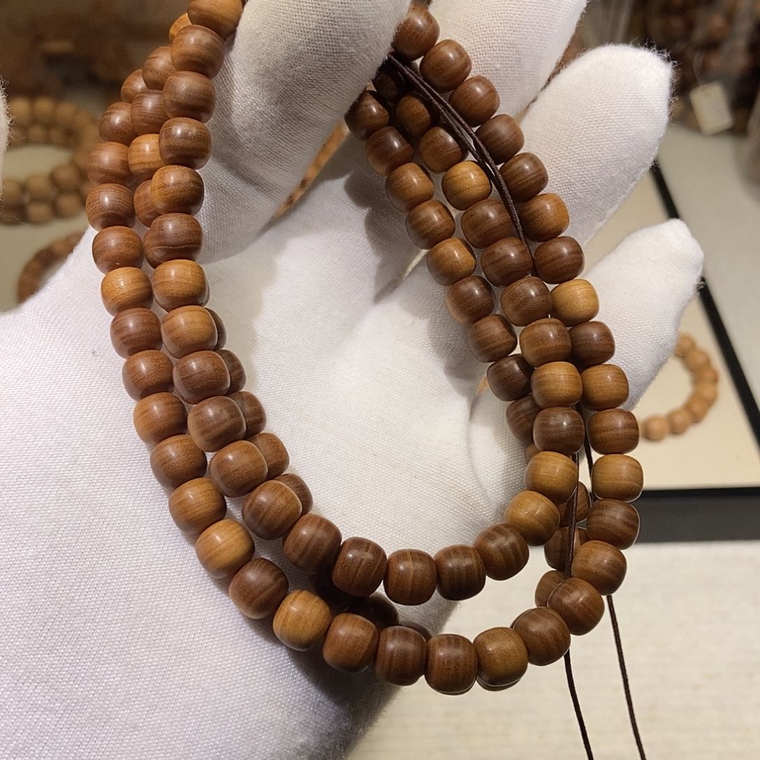 檀香木手串/手链焦糖虎皮纹7.5✖️8横纹二档