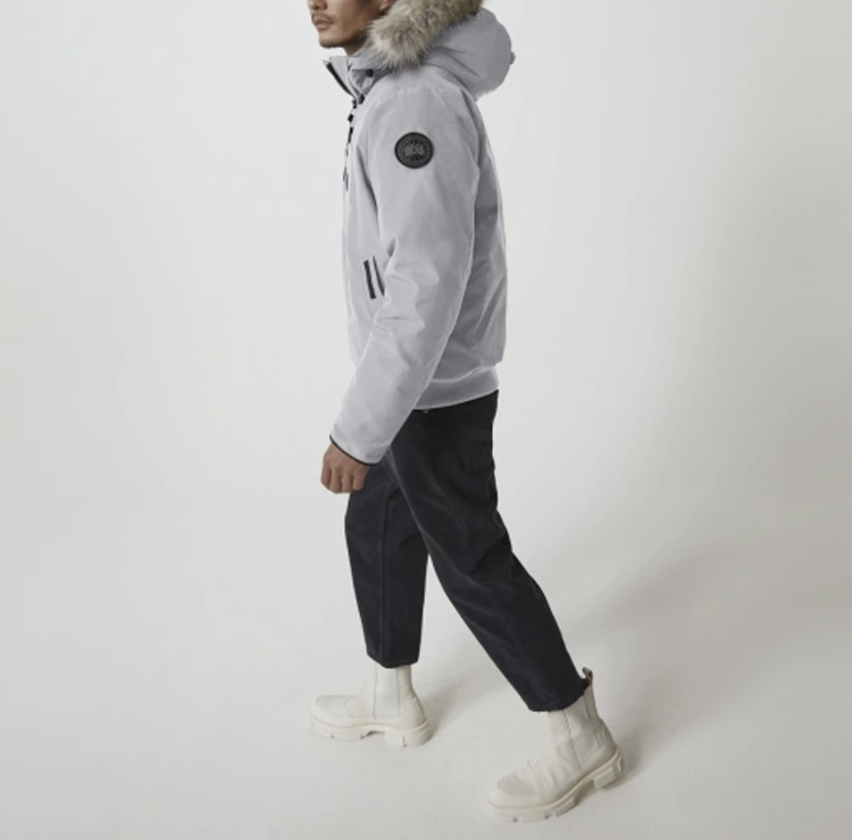 全新未使用 加拿大鹅 Borden 可拆卸毛边夹克羽绒服 7968MB