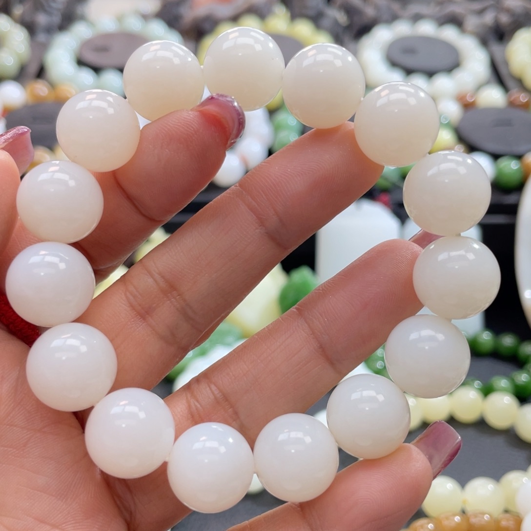 和田玉手链未镶嵌峻*