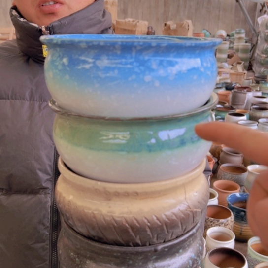 紫砂花盆高9口19———-