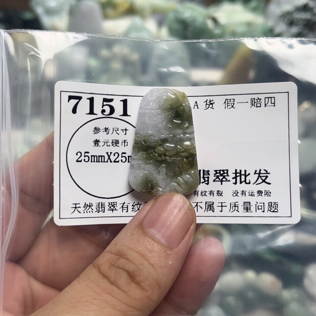 翡翠未镶嵌颈饰7175