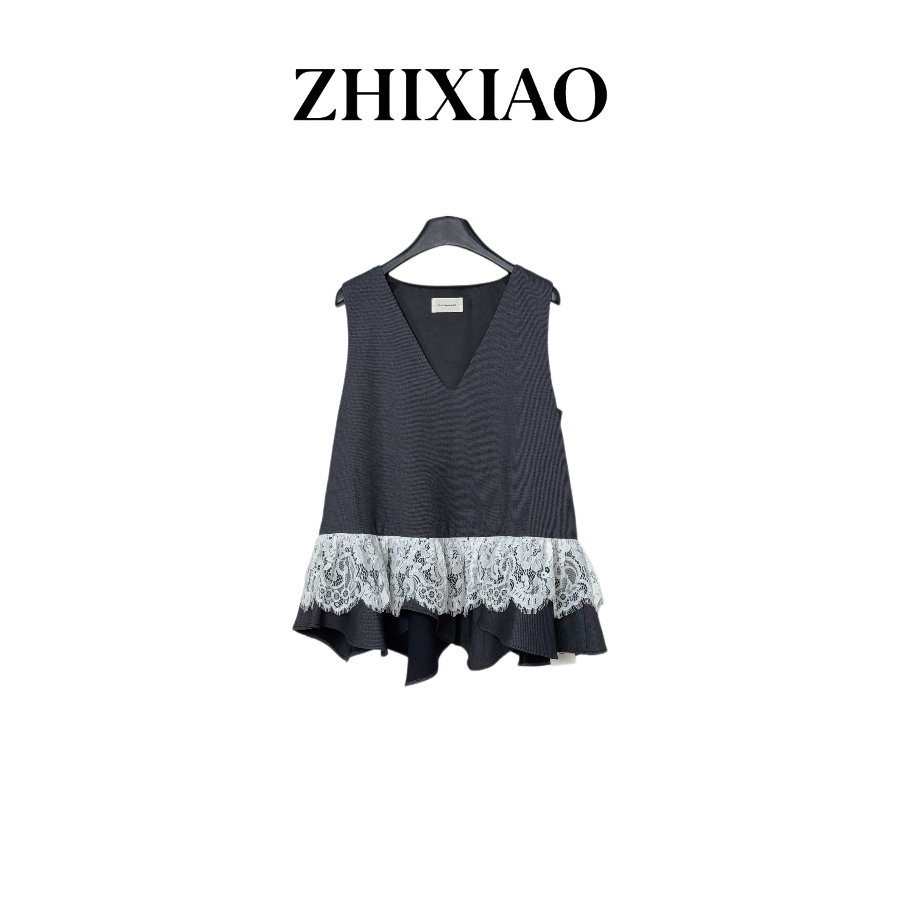 【ZHIXIAO】春季春游出行新款南油：下摆蕾丝女装背心裙24390