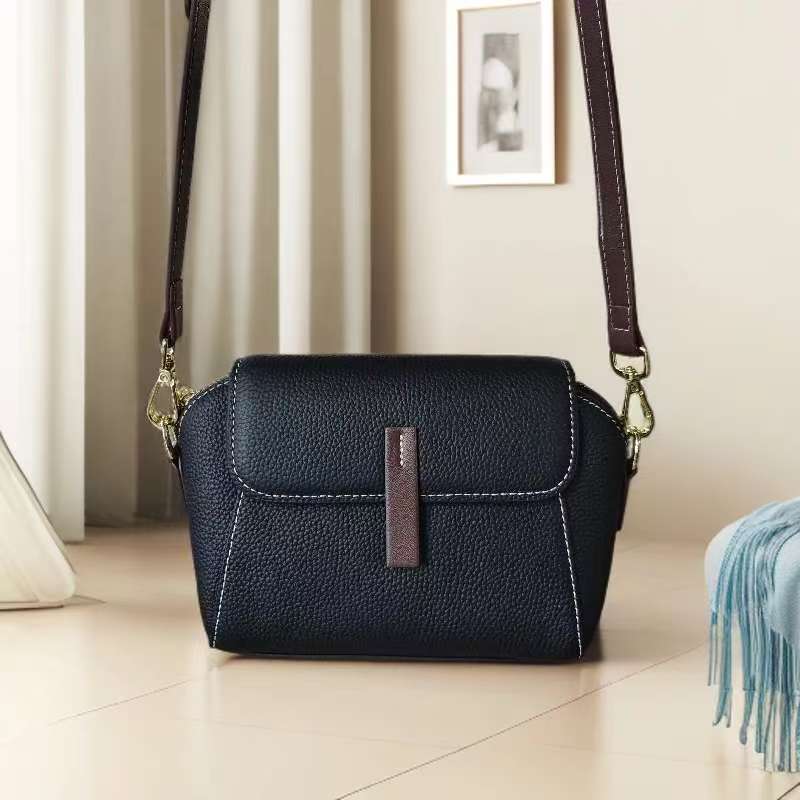 韩版潮流头层牛皮贝壳包单肩斜挎手机包休闲时尚百搭简约女士包包