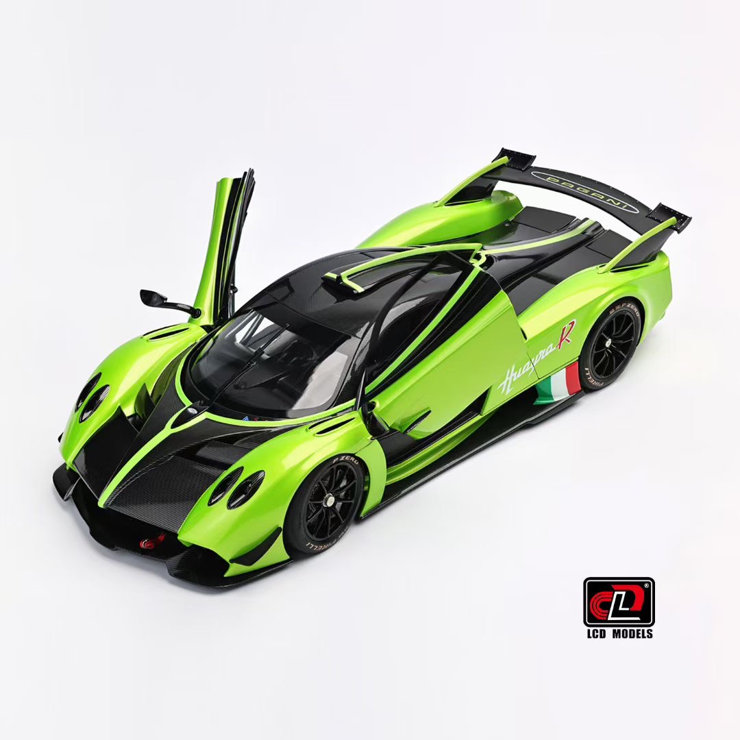 LCD1:18帕加尼花雅Huayra R跑车赛车合金全开汽车模型收藏