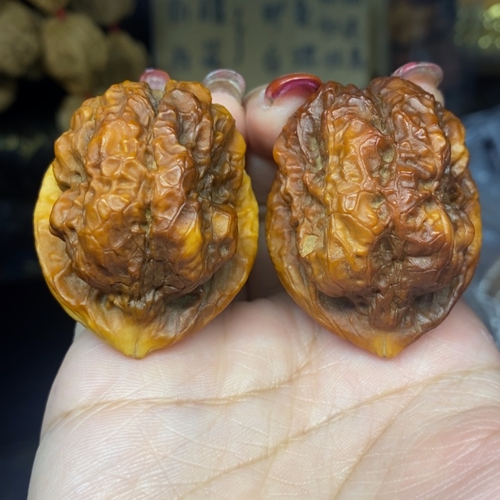 自***渡文玩核桃吊坠9古柏金蟾微瑕