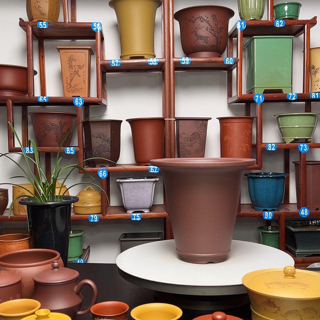 紫砂花盆一*圆斗花盆