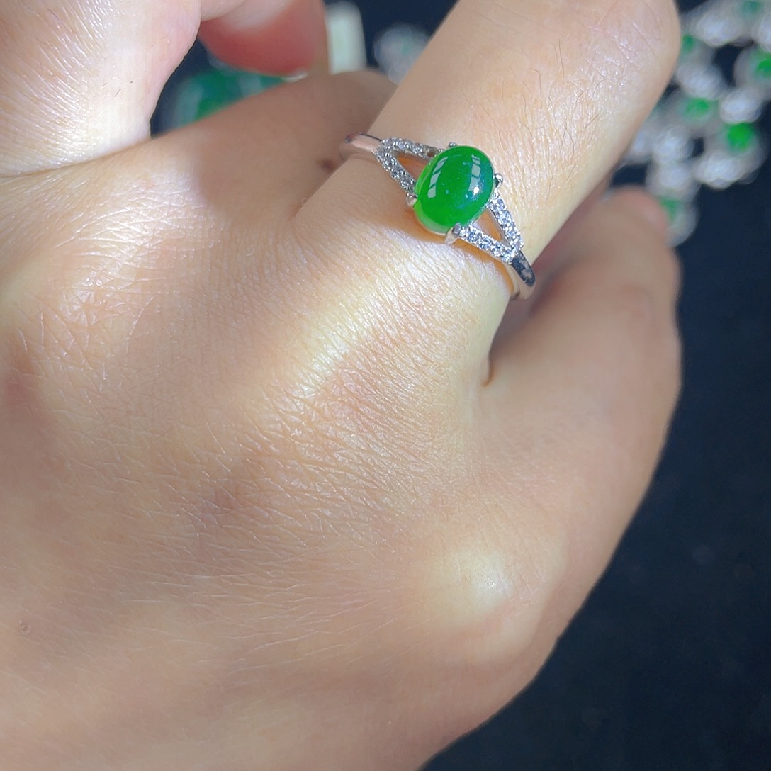 翡翠吊坠(不含链)银S925镶嵌