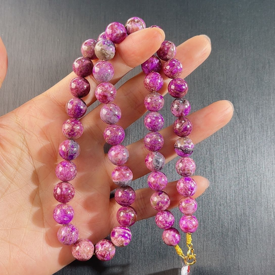 未镶嵌苏纪石（舒俱来）南非舒俱来老矿料项链k金