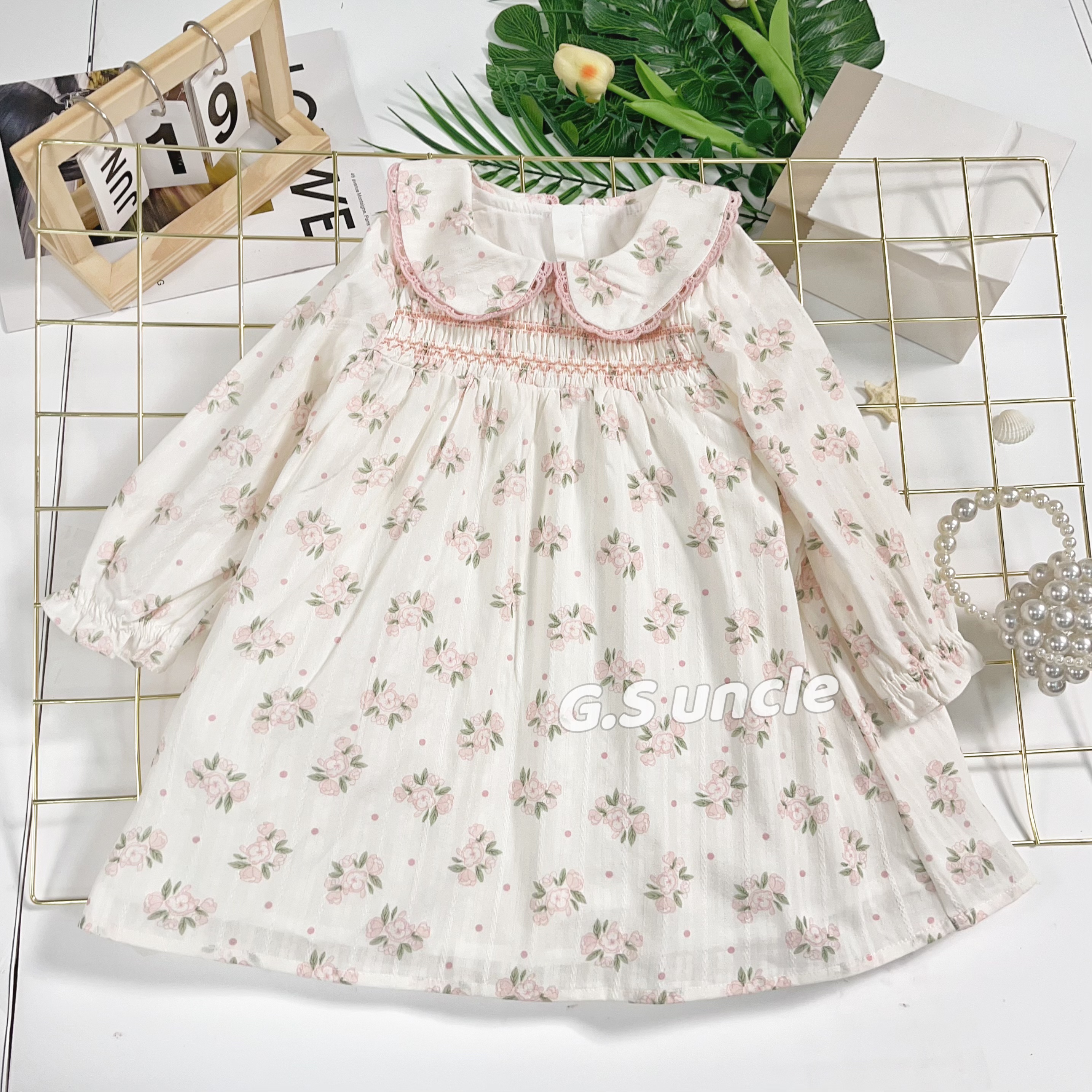 【】T008婴儿女宝连衣裙秋装宝宝甜美碎花公主裙