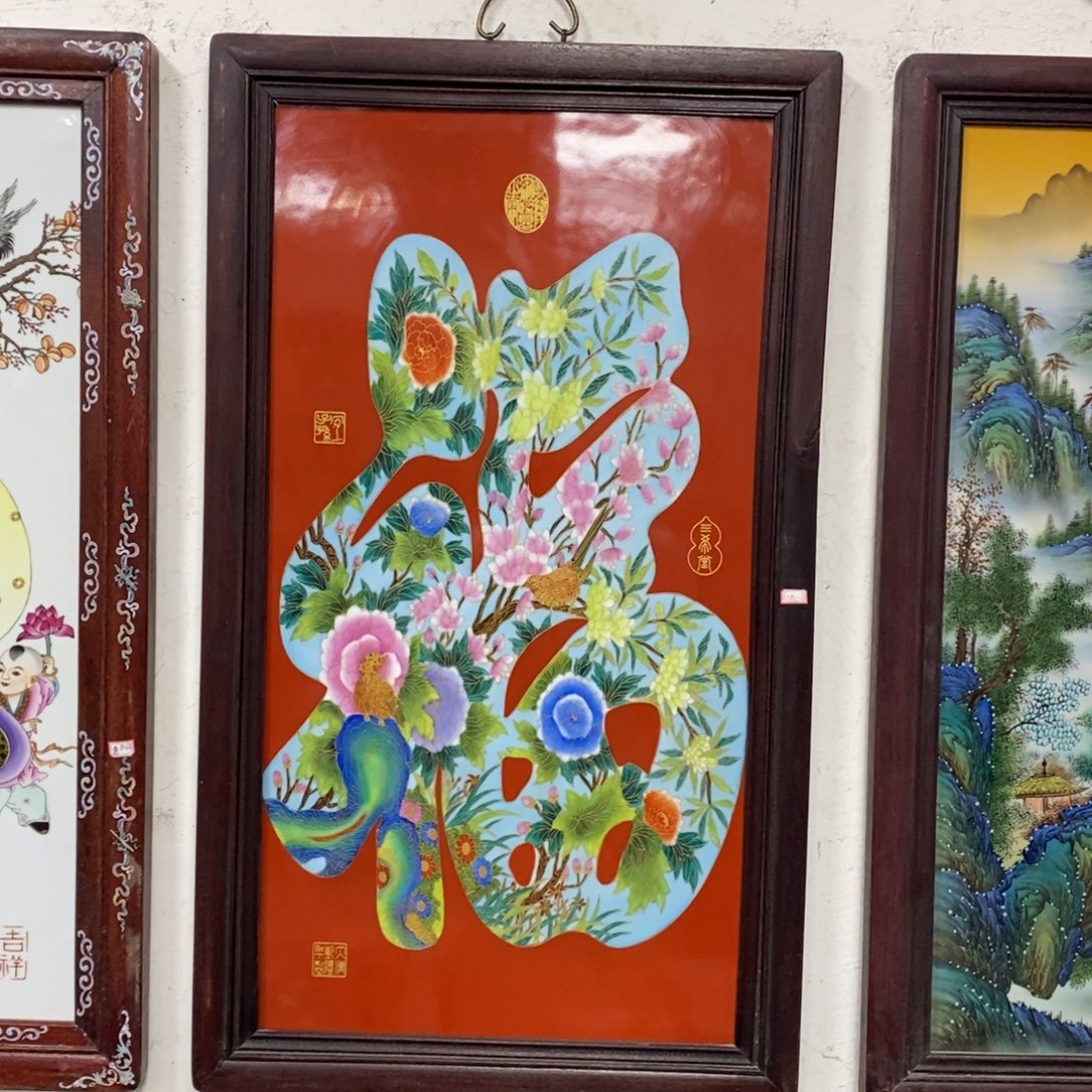 瓷90*52 景德镇瓷板画柴窑烧制