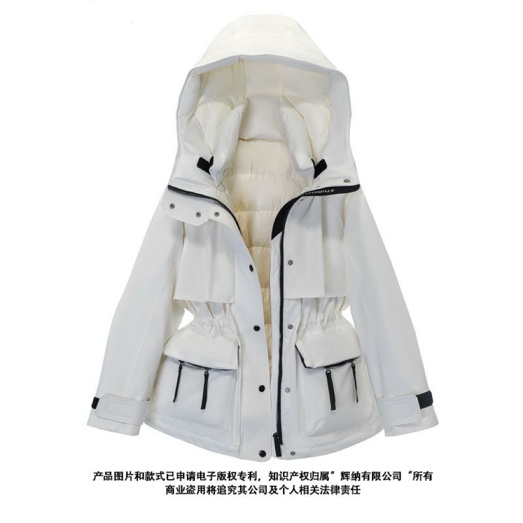 冬季新款男女同款连帽加厚时尚休闲气质90白鸭绒派克服HN88008