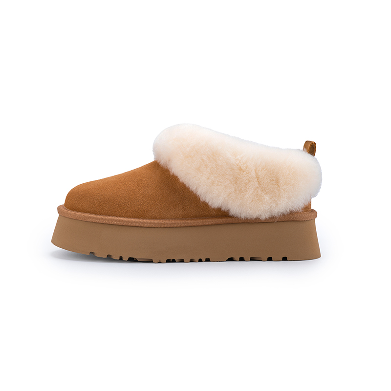 SR【专柜版厚底塔茨勒】4厘米浅口短筒保暖皮毛一体加绒时尚雪地靴