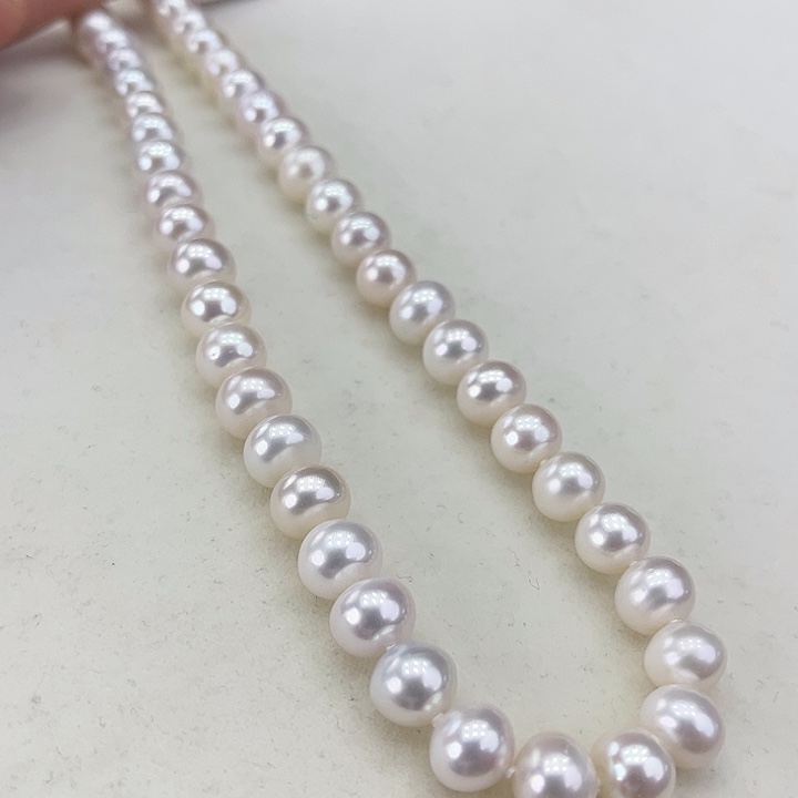 淡水珍珠颈饰银S925镶嵌卡9炫彩高品
