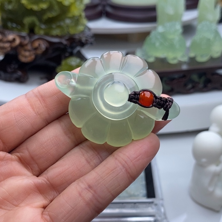 岫玉未镶嵌四大名玉手把壶