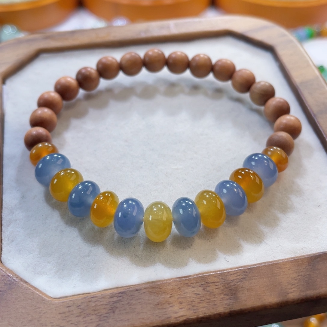 翡翠手链未镶嵌卡8卡7永夜星河半串