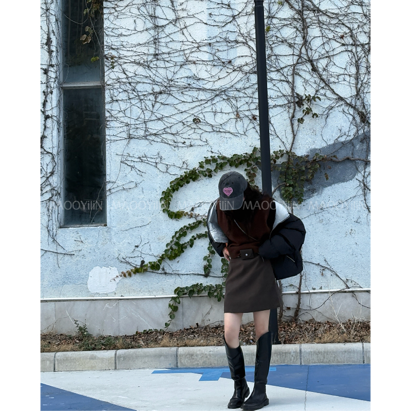 10672【 港风派对 】秋冬韩版ins高腰半身短裙