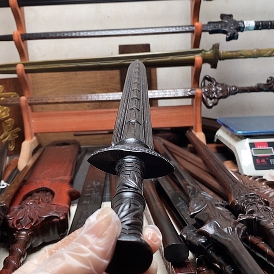 黑檀木做旧50长小青竹