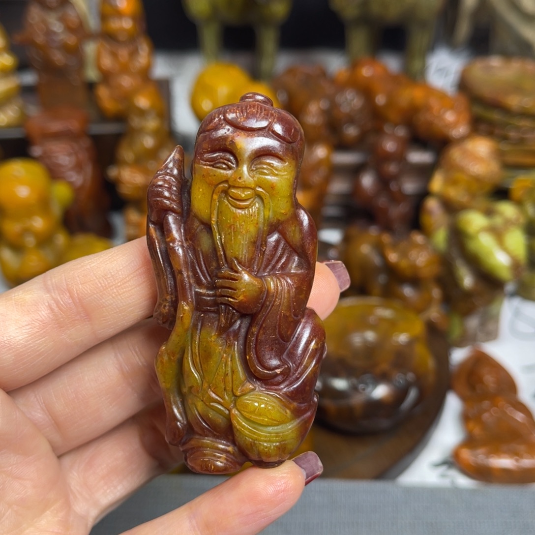 啦***蛇纹石玉合金颈饰