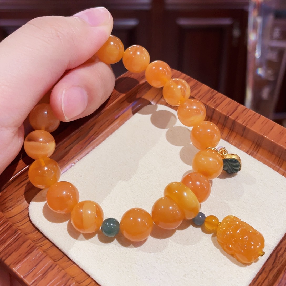 蜜蜡手链未镶嵌手串