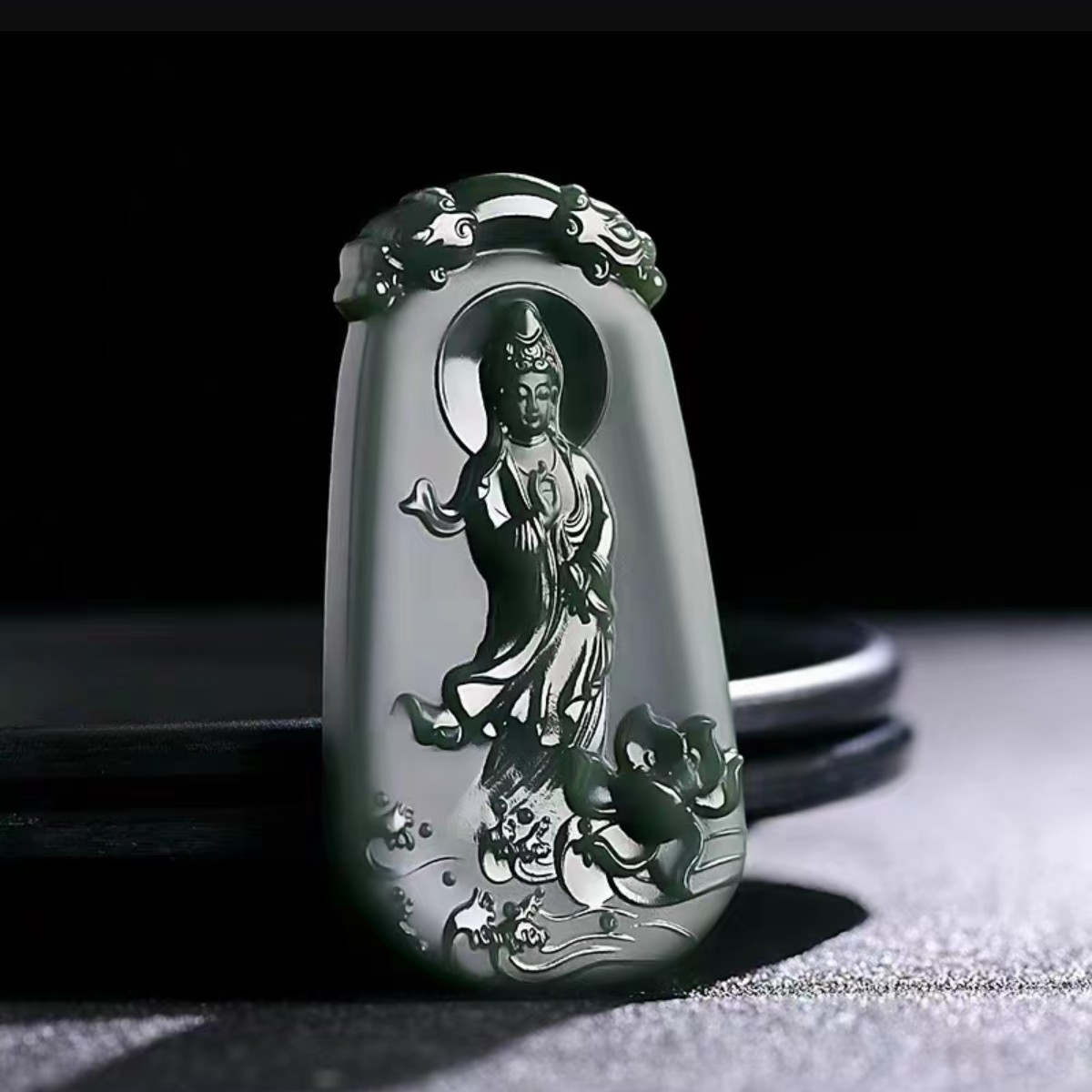 青玉观音玉牌挂件（购买联系客服）