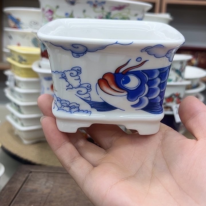 内直径8.5/5.3微瑕一只花盆
