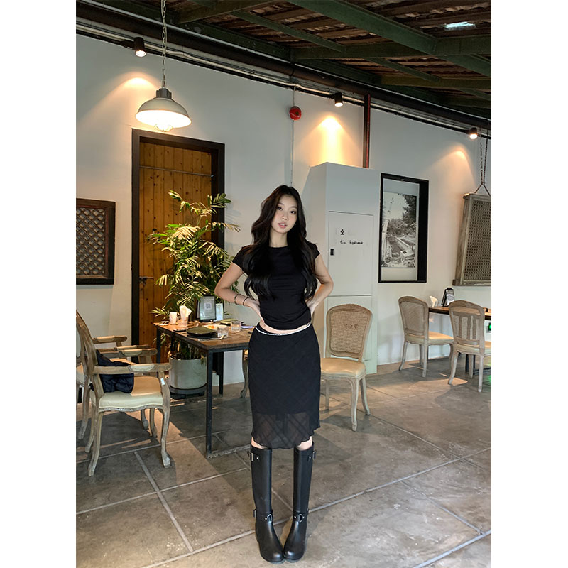 withmin【现货】凉皮 千金小姐显瘦百搭网纱中长款半身裙2522760